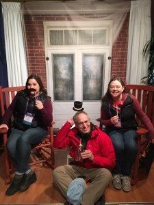Janette Kunkel, Matt Taylor, Sarah Keplinger, on the 'Front Porch' at the 2016 ACA Conference