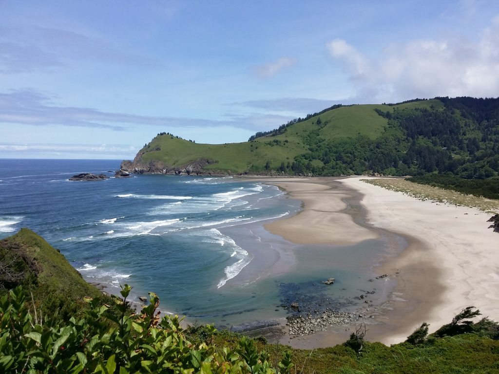View from the south of the Westwind beach and Cascade Head - summer 2016