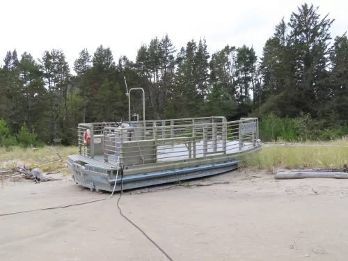 Westwind ferry boat on sand